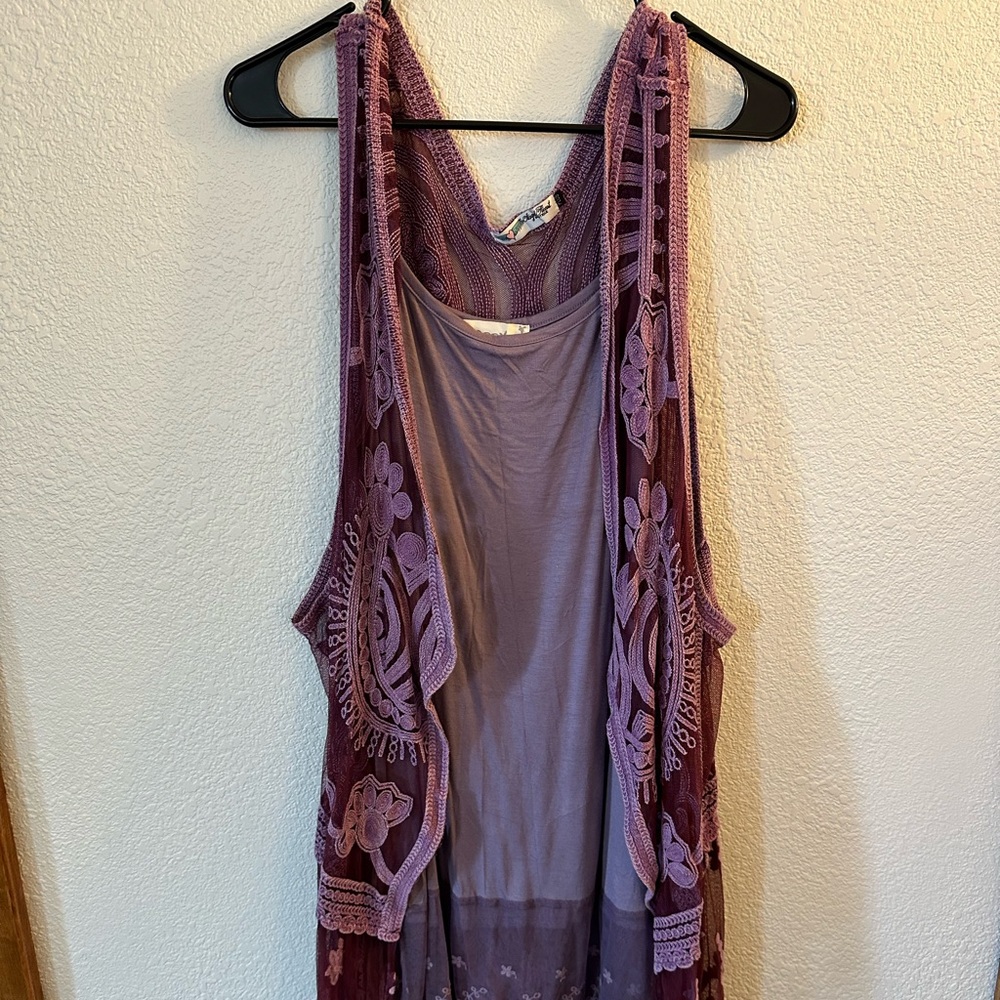 Lace dress and matching lace kimono